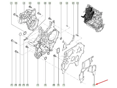 Garnitura, distributie ORIGINAL RENAULT 7701061514