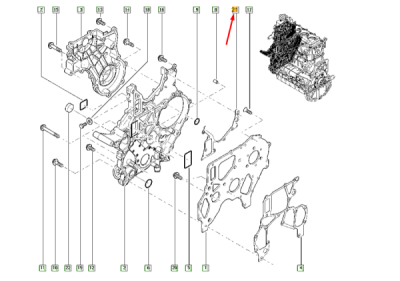Garnitura, distributie ORIGINAL RENAULT 11072-MA70B