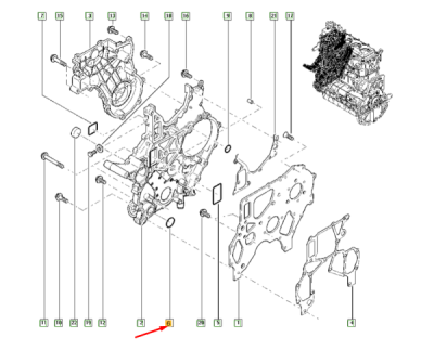 Garnitura capac, distributie ORIGINAL RENAULT 7701057907