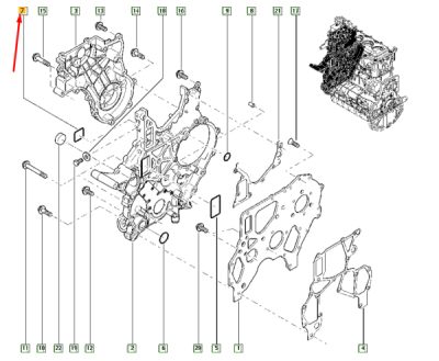 Garnitura ORIGINAL NISSAN 14465-2W201