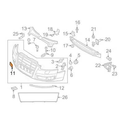 Capac carlig remorcare ORIGINAL VW GROUP 4F0 807 441 GRU
