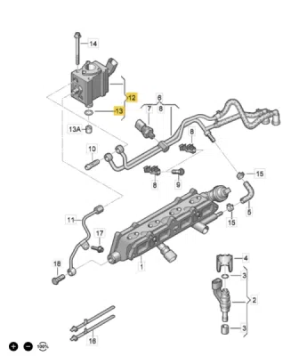 Pompa de inalta presiune ORIGINAL VW GROUP 03C127025L