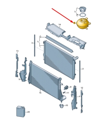 Vas expansiune ORIGINAL VW GROUP 3Q0121407F
