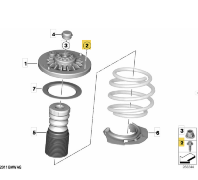 Surub flansa amortizator ORIGINAL BMW 31306851799