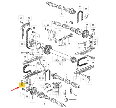 Intinzator lant distributie ORIGINAL VW GROUP 99610518602