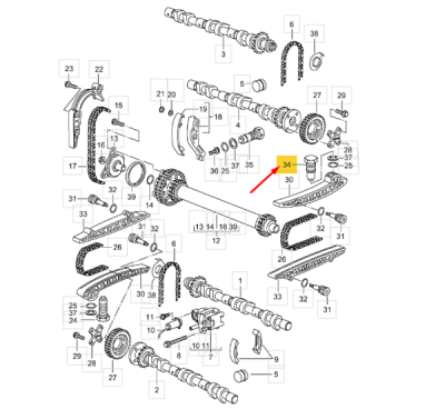 Intinzator lant distributie ORIGINAL VW GROUP 99610518802
