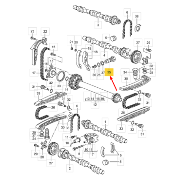 Intinzator lant distributie ORIGINAL VW GROUP 99610518059