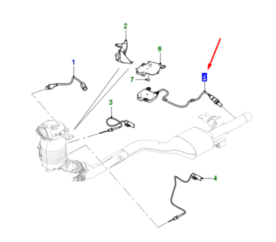 Senzor NOx, injectie aditiv ORIGINAL LAND ROVER / JAGUAR LR104385