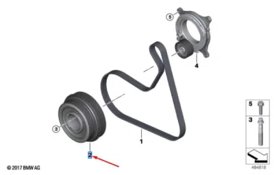 Fulie curea arbore cotit ORIGINAL BMW 11238579928