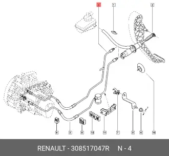 Conducta ambreiaj ORIGINAL RENAULT 308517047R