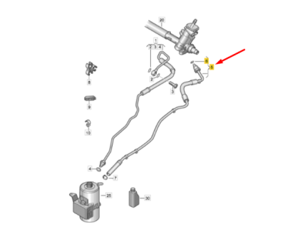 Furtun hidraulic, sistem de directie ORIGINAL VW GROUP 6R1 423 891 H
