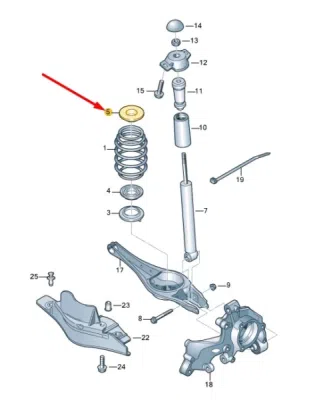 Suport superior arc axa spate ORIGINAL VW GROUP 5Q0512149F