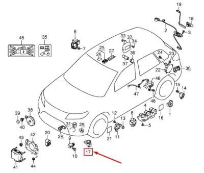 Senzor temperatura exterioara ORIGINAL SUZUKI 9564351K00000