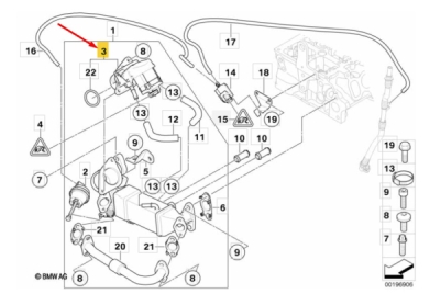 Supapa EGR ORIGINAL BMW 11717810871