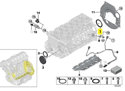 Simering, arbore cotit ORIGINAL BMW 11117587168