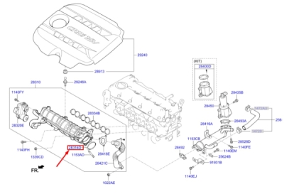 Inel etansare galerie admisie ORIGINAL HYUNDAI / KIA 283142A800