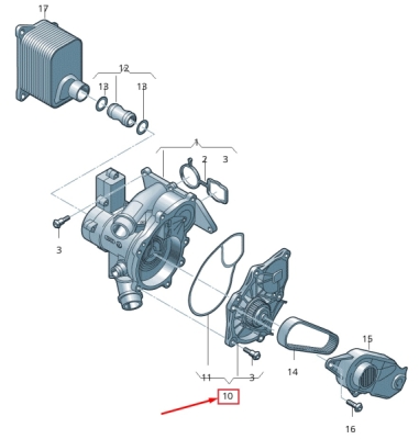 Pompa apa ORIGINAL VW GROUP 06L121012L