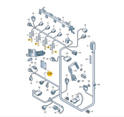 Set reparat cabluri, bujie incandescenta ORIGINAL VW GROUP 4G0971782