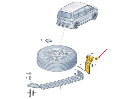 Suport roata de rezerva ORIGINAL VW GROUP 7T0802403