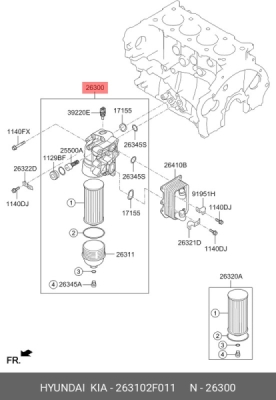 Filtru ulei ORIGINAL HYUNDAI / KIA 26310-2F011
