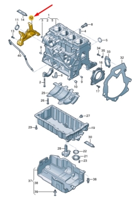 Capac distributie bloc motor fata ORIGINAL VW GROUP 038103153T