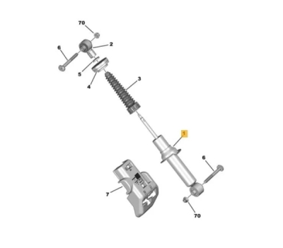 Amortizor axa spate ORIGINAL PSA / PEUGEOT / CITROEN / DS / OPEL / GM 9827152080