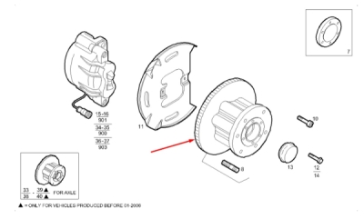 Disc frana axa fata ORIGINAL IVECO 504079365