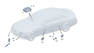 Senzor de impact frontal / senzor de accelerație ORIGINAL MERCEDES A2239052400