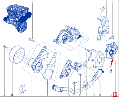 Supapa circulare circuit apa ORIGINAL NISSAN 9223000Q0D