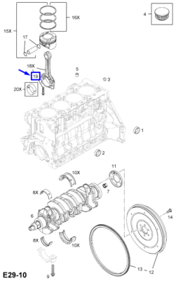 Surub fixare biela [M9X41] ORIGINAL PSA / PEUGEOT / CITROEN / DS / OPEL / GM 12992338