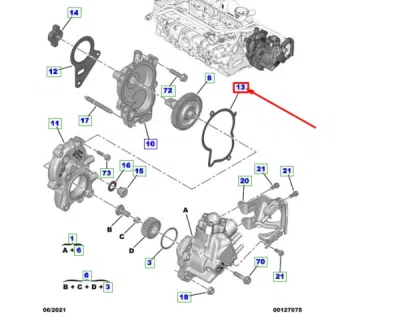 Garnitura, pompa injectie ORIGINAL TOYOTA SU001-A3619