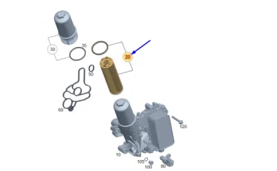 Filtru ulei ORIGINAL MERCEDES A2561840000