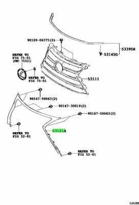 Ornament grila radiator [negru lucios] ORIGINAL LEXUS 5312178100