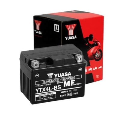 Baterie moto 12V 3Ah 50A YUASA AGM YTX4L-BS