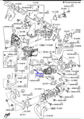 Supapa EGR ORIGINAL MAZDA SH01203A0B