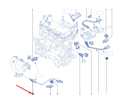 Sonda Lambda [inainte de catalizator] ORIGINAL RENAULT 8200052063