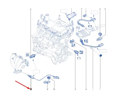 Sonda Lambda [inainte de catalizator] ORIGINAL RENAULT 8200052063