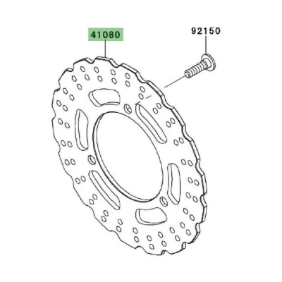 Disc frana spate ORIGINAL KAWASAKI 41080011411H