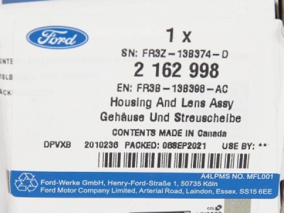 Lampa iluminare zona fata oglinda retrovizoare dreapta ORIGINAL FORD 2162998