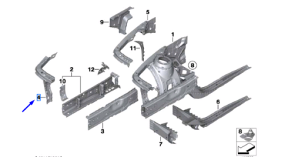 Ochelar far stanga ORIGINAL BMW 41007284101
