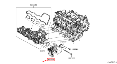 Carcasa clapeta ORIGINAL NISSAN 1612000Q0F
