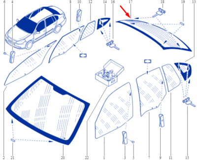 Luneta ORIGINAL RENAULT 8200695956