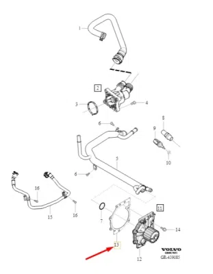 Garnitura pompa de apa ORIGINAL VOLVO 30677767