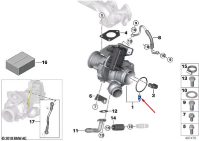 Inel etansare, compresor ORIGINAL BMW 11617796622