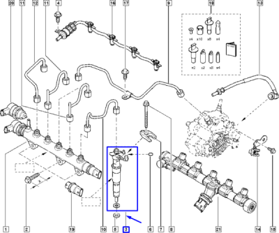 Injector ORIGINAL RENAULT 166095899R