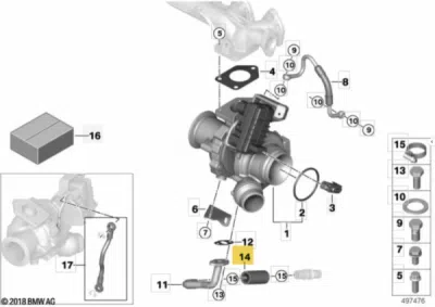 Furtun ulei ORIGINAL BMW 11427807796
