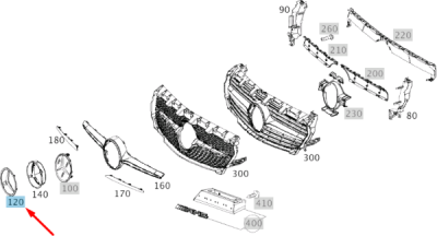 Emblema grila radiator ORIGINAL MERCEDES A0008171016