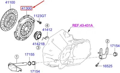Placa presiune ambreiaj ORIGINAL HYUNDAI / KIA 4130002710