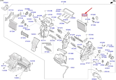 Evaporator AC ORIGINAL HYUNDAI / KIA 97139G2000