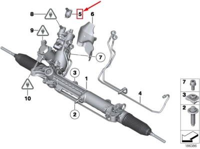 Supapa, servodirectie ORIGINAL BMW 32106788212